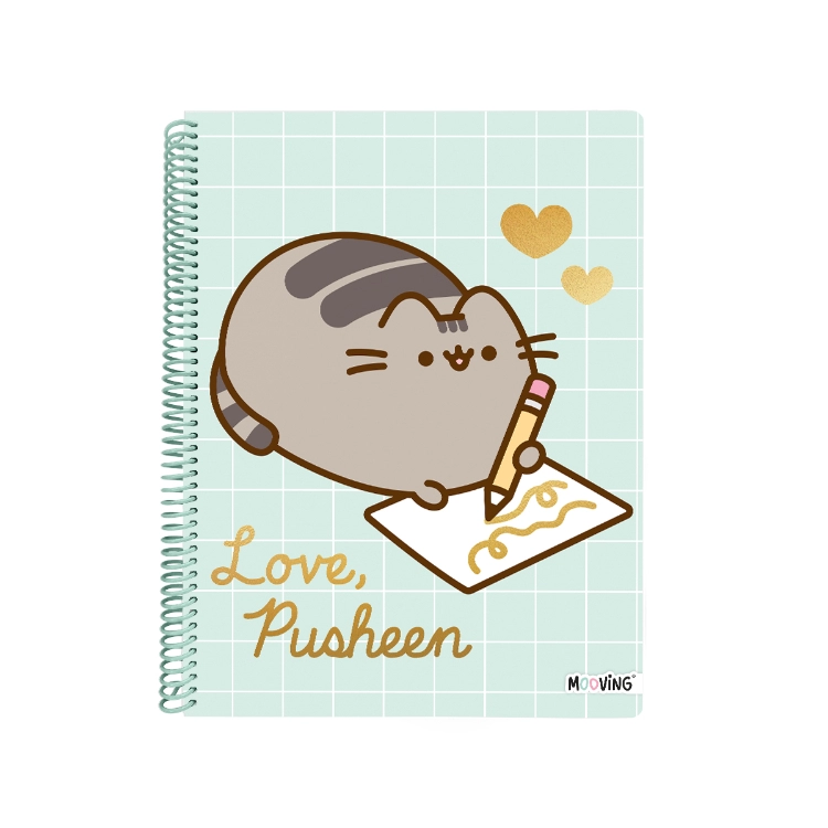 Cuaderno Con Espiral Universitario A4 Mooving Pusheen 80 hojas Rayado Art.1208207